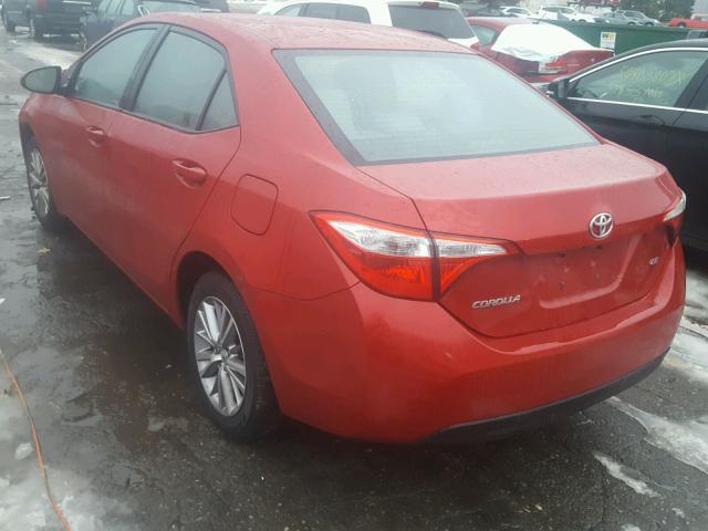 2T1BURHE0EC050105 - 2014 TOYOTA COROLLA L BURGUNDY photo 3