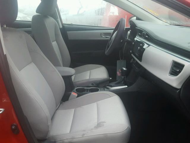 2T1BURHE0EC050105 - 2014 TOYOTA COROLLA L BURGUNDY photo 5