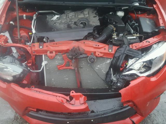 2T1BURHE0EC050105 - 2014 TOYOTA COROLLA L BURGUNDY photo 7