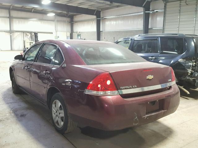 2G1WB55K779182297 - 2007 CHEVROLET IMPALA LS BURGUNDY photo 3