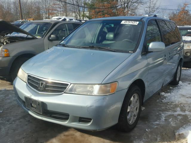 5FNRL18053B155836 - 2003 HONDA ODYSSEY EX BLUE photo 2