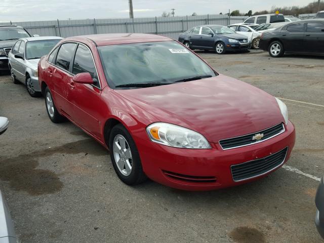 2G1WT58K681205173 - 2008 CHEVROLET IMPALA LT RED photo 1