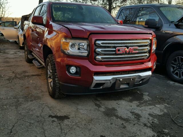 1GTP6CE14H1253750 - 2017 GMC CANYON SLE BURGUNDY photo 1