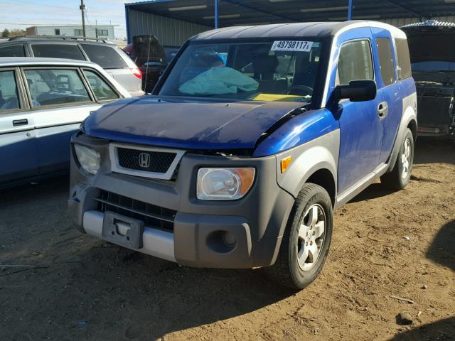 5J6YH28684L037554 - 2004 HONDA ELEMENT EX BLUE photo 2