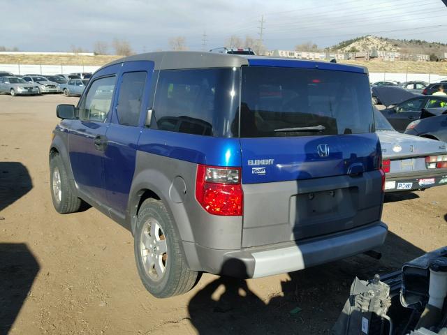 5J6YH28684L037554 - 2004 HONDA ELEMENT EX BLUE photo 3