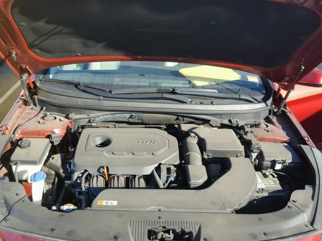 5NPE24AF7GH392417 - 2016 HYUNDAI SONATA SE RED photo 7