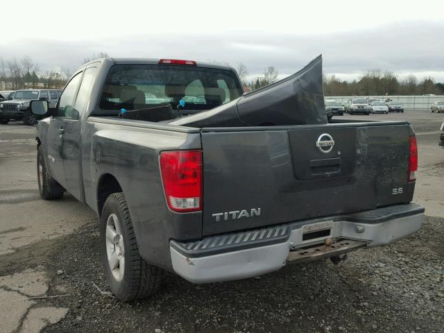 1N6AA06A65N507039 - 2005 NISSAN TITAN XE CHARCOAL photo 3