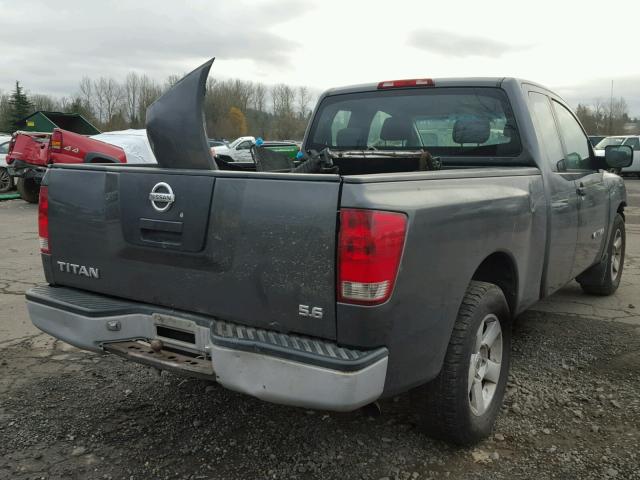 1N6AA06A65N507039 - 2005 NISSAN TITAN XE CHARCOAL photo 4