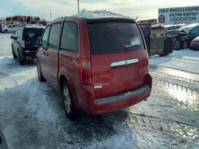 2D8HN44H28R626051 - 2008 DODGE GRAND CARA RED photo 3