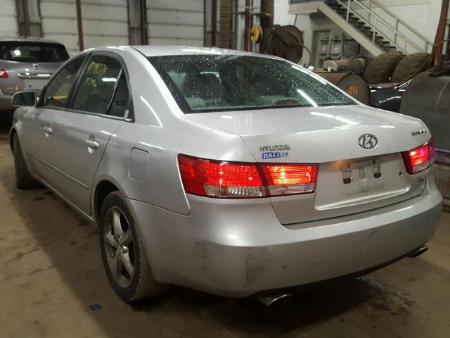 5NPEU46F07H184253 - 2007 HYUNDAI SONATA SE SILVER photo 3