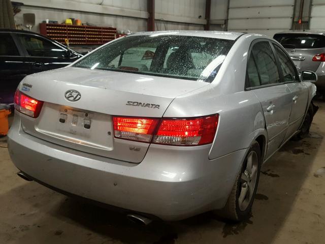 5NPEU46F07H184253 - 2007 HYUNDAI SONATA SE SILVER photo 4