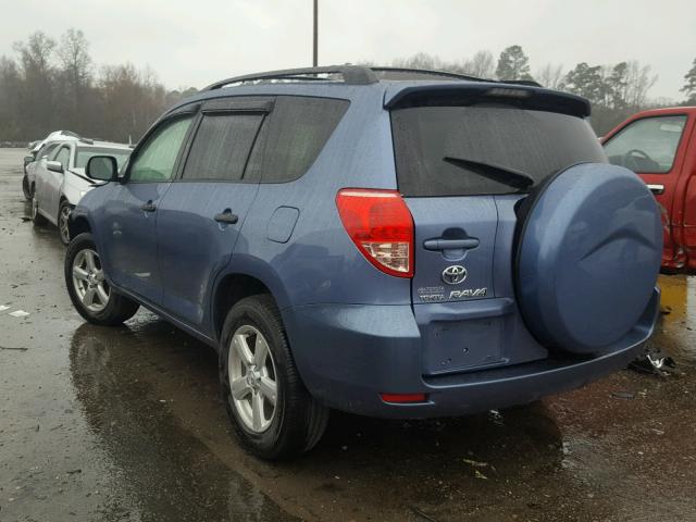 JTMZD33V866012262 - 2006 TOYOTA RAV4 BLUE photo 3