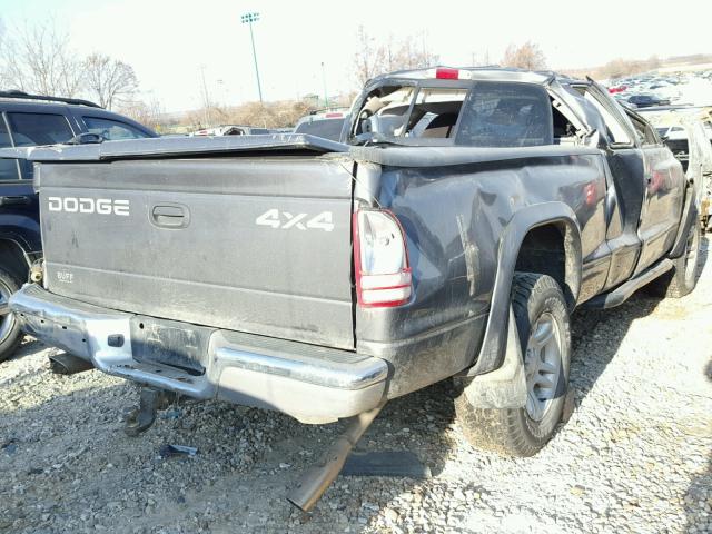 1B7GG42N52S675473 - 2002 DODGE DAKOTA SLT GRAY photo 4