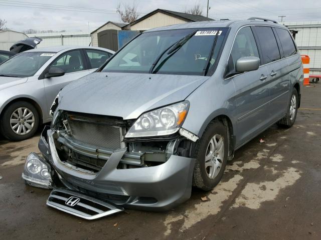 5FNRL38677B077260 - 2007 HONDA ODYSSEY EX SILVER photo 2