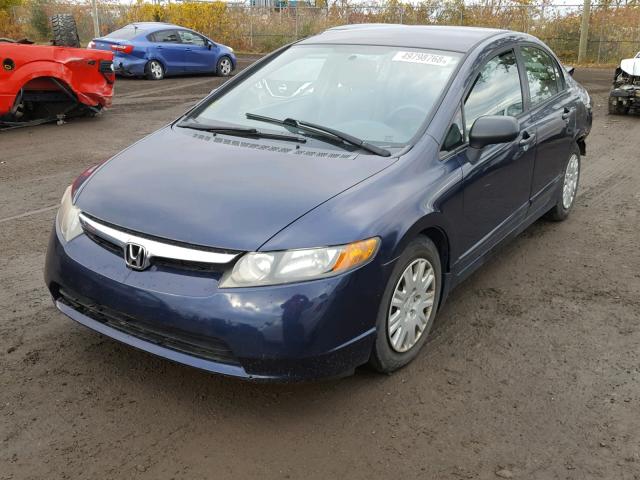 1HGFA16336L803053 - 2006 HONDA CIVIC DX V BLUE photo 2