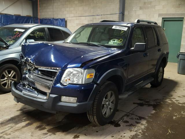 1FMEU73E47UA67595 - 2007 FORD EXPLORER X BLUE photo 2