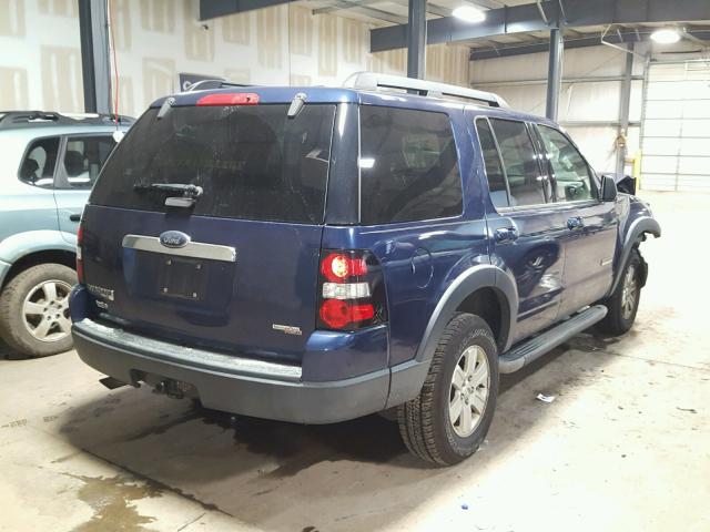 1FMEU73E47UA67595 - 2007 FORD EXPLORER X BLUE photo 4