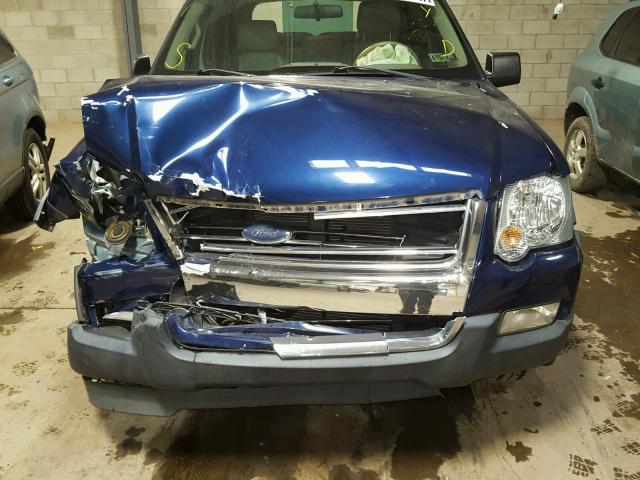 1FMEU73E47UA67595 - 2007 FORD EXPLORER X BLUE photo 7