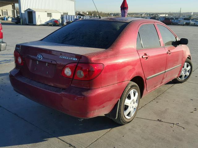 1NXBR32E75Z430886 - 2005 TOYOTA COROLLA CE MAROON photo 4