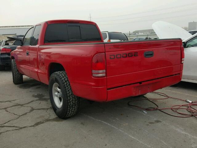 1B7GL22X3WS528740 - 1998 DODGE DAKOTA RED photo 3