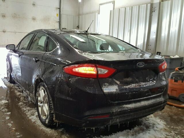 3FA6P0H72GR271732 - 2016 FORD FUSION SE BLACK photo 3