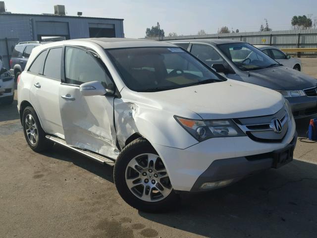 2HNYD28398H536688 - 2008 ACURA MDX TECHNO WHITE photo 1