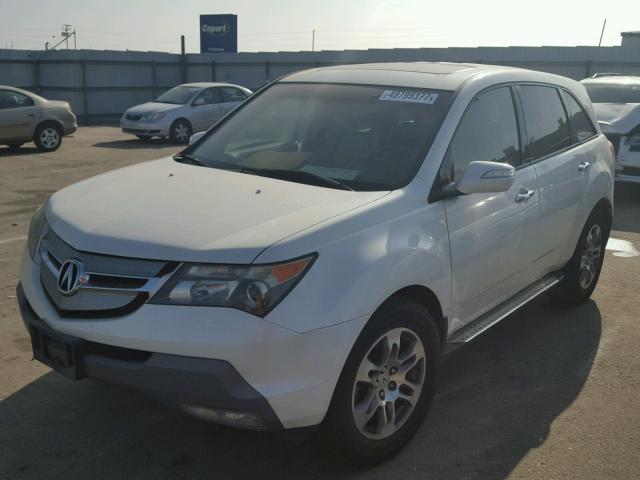 2HNYD28398H536688 - 2008 ACURA MDX TECHNO WHITE photo 2