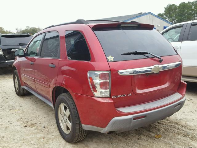 2CNDL13F956186758 - 2005 CHEVROLET EQUINOX LS RED photo 3