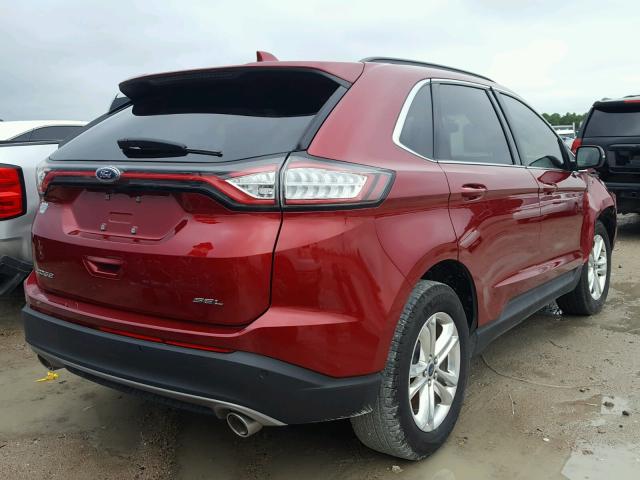 2FMPK3J81HBC43577 - 2017 FORD EDGE SEL RED photo 4