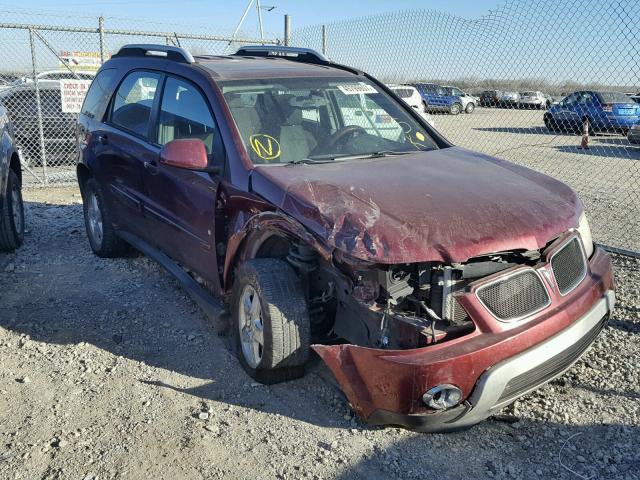 2CKDL33F286327912 - 2008 PONTIAC TORRENT MAROON photo 1