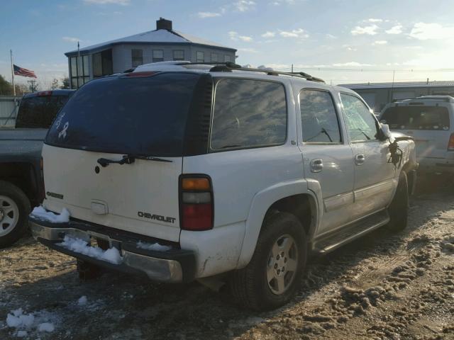 1GNEK13Z84R254175 - 2004 CHEVROLET TAHOE K150 WHITE photo 4