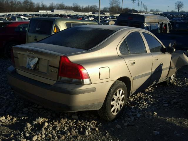 YV1RS61R522155615 - 2002 VOLVO S60 BEIGE photo 4