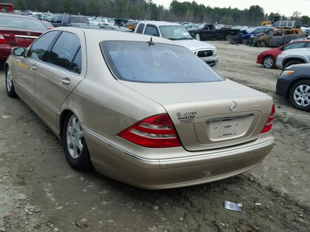 WDBNG70J12A297391 - 2002 MERCEDES-BENZ S 430 GOLD photo 3