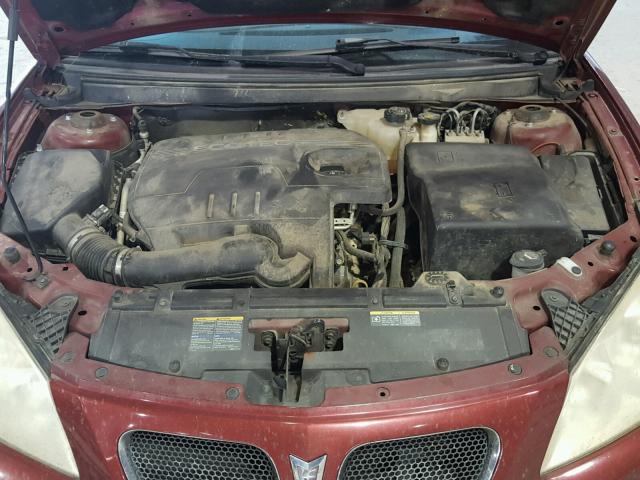 1G2ZG57B494220291 - 2009 PONTIAC G6 RED photo 7