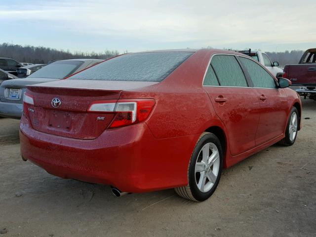 4T1BF1FK4DU714634 - 2013 TOYOTA CAMRY L RED photo 4