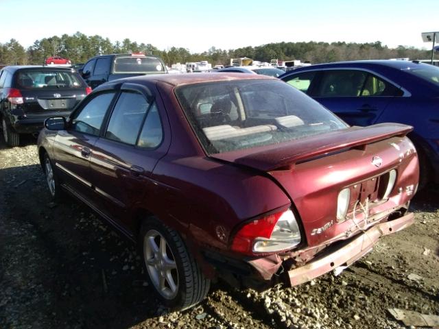 3N1BB51D01L115609 - 2001 NISSAN SENTRA SE MAROON photo 3