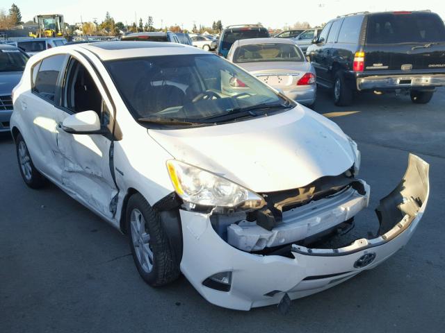 JTDKDTB36C1016899 - 2012 TOYOTA PRIUS C WHITE photo 1