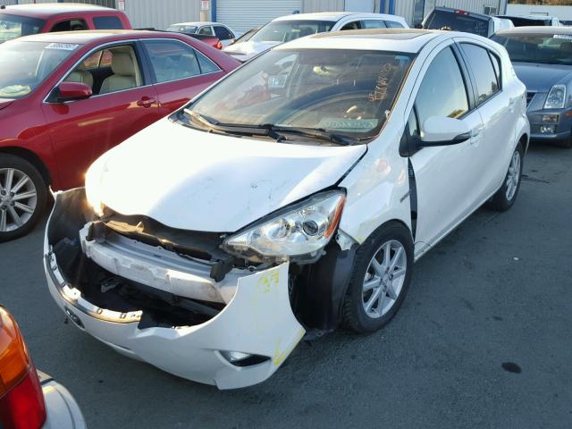 JTDKDTB36C1016899 - 2012 TOYOTA PRIUS C WHITE photo 2