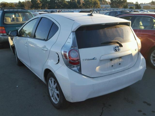 JTDKDTB36C1016899 - 2012 TOYOTA PRIUS C WHITE photo 3