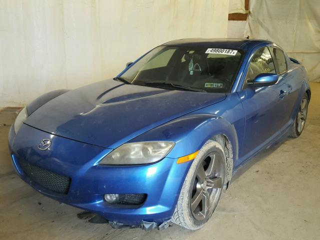 JM1FE17N440119291 - 2004 MAZDA RX8 BLUE photo 2