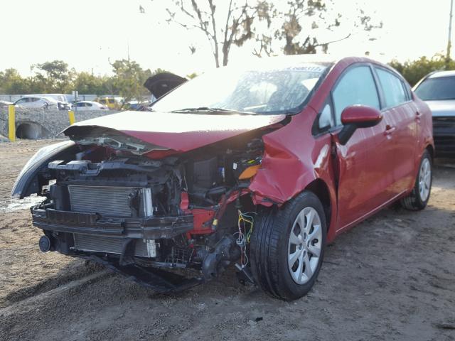 KNADM4A32D6262723 - 2013 KIA RIO LX RED photo 2