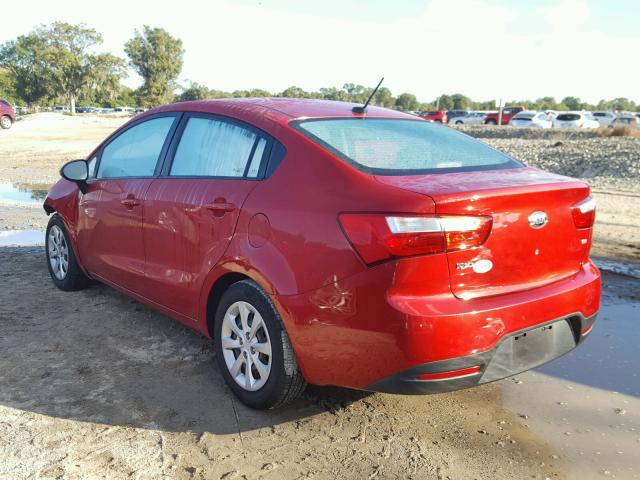 KNADM4A32D6262723 - 2013 KIA RIO LX RED photo 3