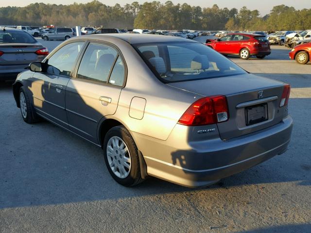 1HGES16504L012700 - 2004 HONDA CIVIC LX SILVER photo 3