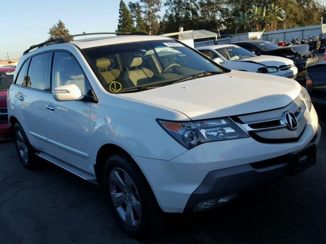 2HNYD28899H515532 - 2009 ACURA MDX SPORT WHITE photo 1