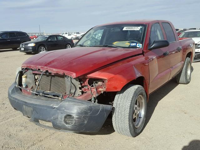 1D7HE28K27S250477 - 2007 DODGE DAKOTA QUA RED photo 2