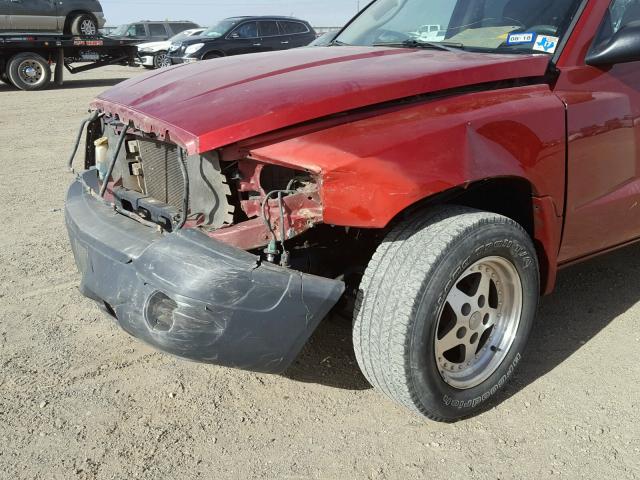 1D7HE28K27S250477 - 2007 DODGE DAKOTA QUA RED photo 9