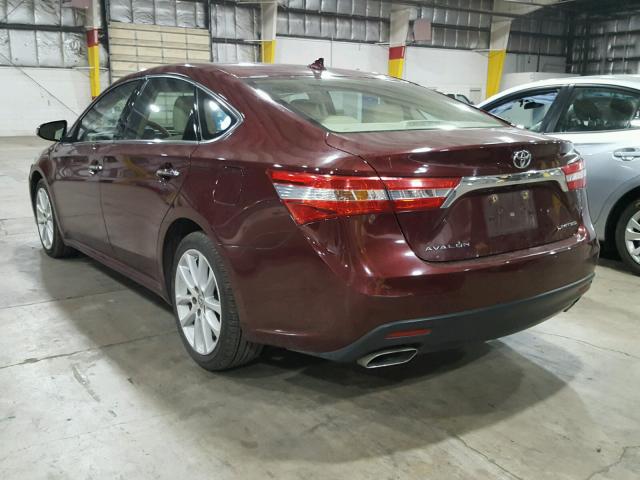 4T1BK1EBXFU164596 - 2015 TOYOTA AVALON XLE MAROON photo 3