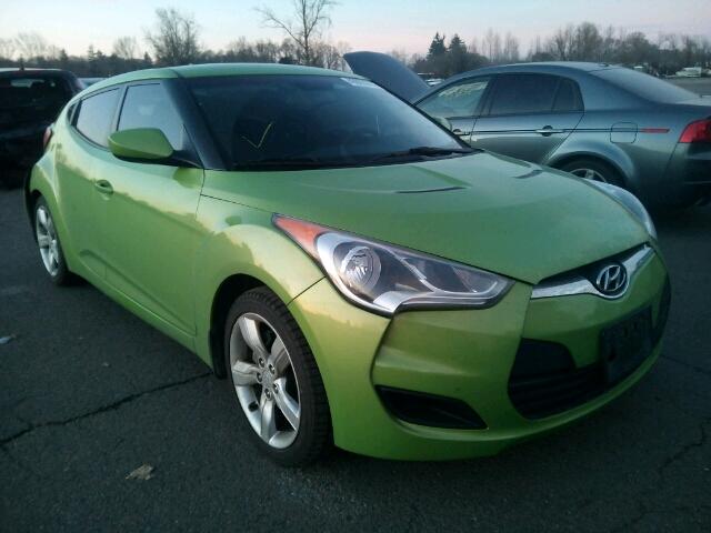 KMHTC6AD6CU033134 - 2012 HYUNDAI VELOSTER B GREEN photo 1