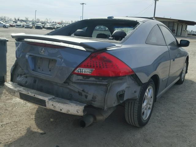 1HGCM72657A014087 - 2007 HONDA ACCORD EX BLUE photo 4