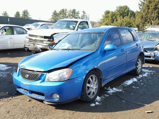 KNAFE161165315223 - 2006 KIA SPECTRA5 BLUE photo 2